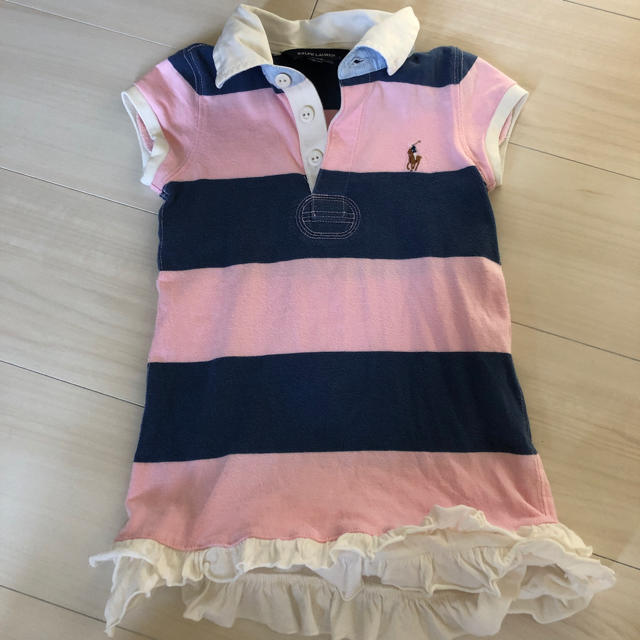 Ralph Lauren(ラルフローレン)の美品 ラルフローレン Ralph Lauren ワンピース ボーダー 100㎝ キッズ/ベビー/マタニティのキッズ服女の子用(90cm~)(ワンピース)の商品写真