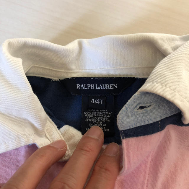 Ralph Lauren(ラルフローレン)の美品 ラルフローレン Ralph Lauren ワンピース ボーダー 100㎝ キッズ/ベビー/マタニティのキッズ服女の子用(90cm~)(ワンピース)の商品写真