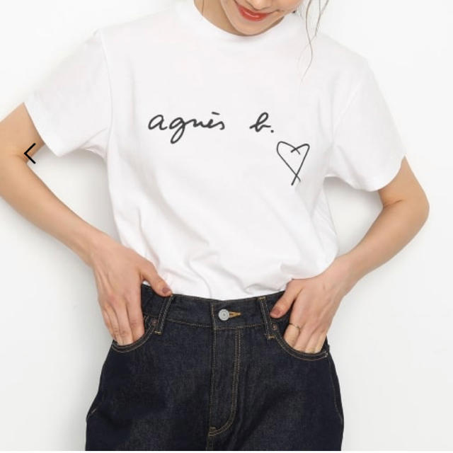 Adam et Rope'(アダムエロぺ)の【agnes b. pour ADAM ET ROPE'】ハート Tシャツ レディースのトップス(Tシャツ(半袖/袖なし))の商品写真