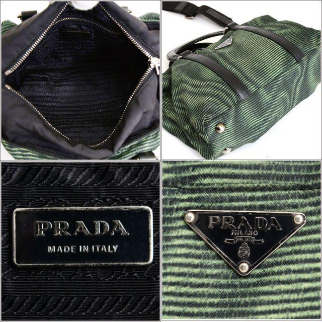 PRADA - 激レア☆プラダ2WAYバッグ・ハンド・ショルダーバッグ♡グリーンプリント♡ミニ鞄の通販 by ♡‧₊˚pianissimo