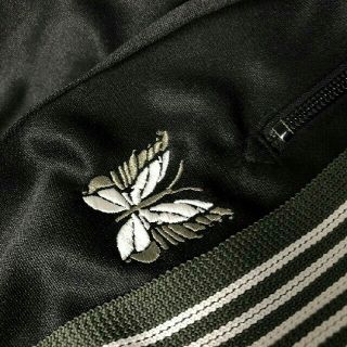Beams別注Needles スナップボタントラックパンツ ブラックM