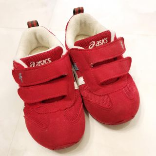 ファミリア(familiar)のファミリア×アシックス  familiar×asics  スニーカー 15㎝ 赤(スニーカー)