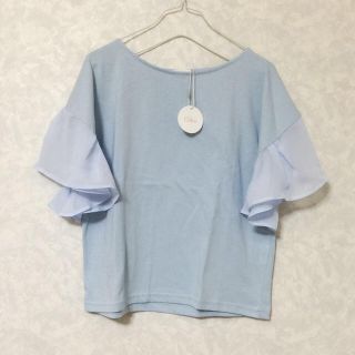 フーズフーチコ(who's who Chico)の新作15SS＊ラッフル袖TOPS【新品】(Tシャツ(半袖/袖なし))