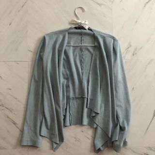 ザラ(ZARA)のZARA ライトブルー スウェード アウター(ノーカラージャケット)