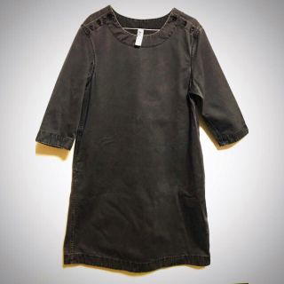 マーガレットハウエル(MARGARET HOWELL)の専用 ユーズド加工 MHL 肩ボタン ポケット ワンピース (ひざ丈ワンピース)