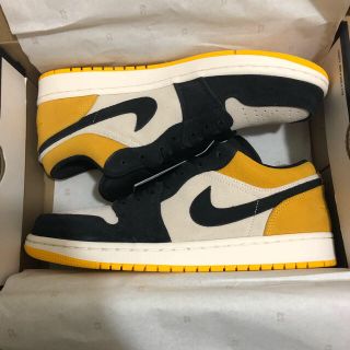 ナイキ(NIKE)の【新品未使用】AIR JORDAN 1 LOW イエロー つま黒 27.5cm(スニーカー)