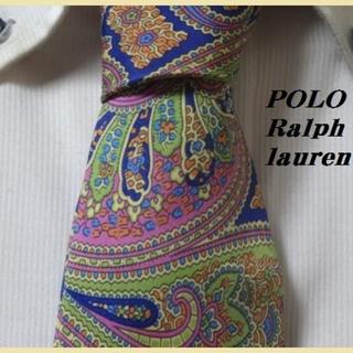 ポロラルフローレン(POLO RALPH LAUREN)の極美品★ポロラルフローレン★【カラフルペイズリー柄】ハンドメイドネクタイ(ネクタイ)