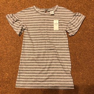 ベビーギャップ(babyGAP)の新品未使用 ベビーギャップ ボーダーワンピース ドロップショルダー(ワンピース)