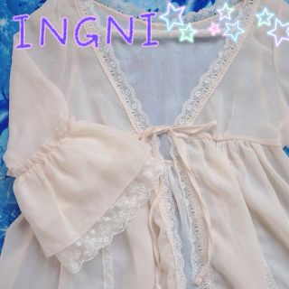 イング(INGNI)のINGNI☆シフォンガウン♥︎生成り色(カーディガン)