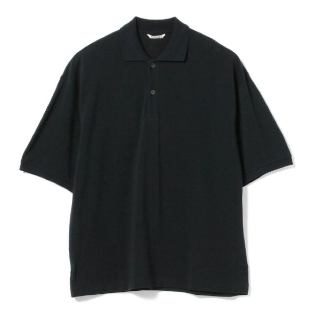 ブラック黒サイズAURALEE オーラリー SUPER SOFT PIQUE BIG POLO