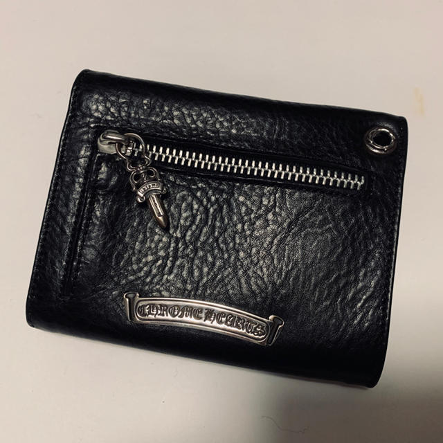 Chrome Hearts(クロムハーツ)のクロムハーツ 財布　ウォレット WAVE　MINI ブラック レザー 本革 メンズのファッション小物(折り財布)の商品写真