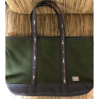 極美品】ポーター 琉球コラボ トートバッグ キャンバス カーキ PORTER