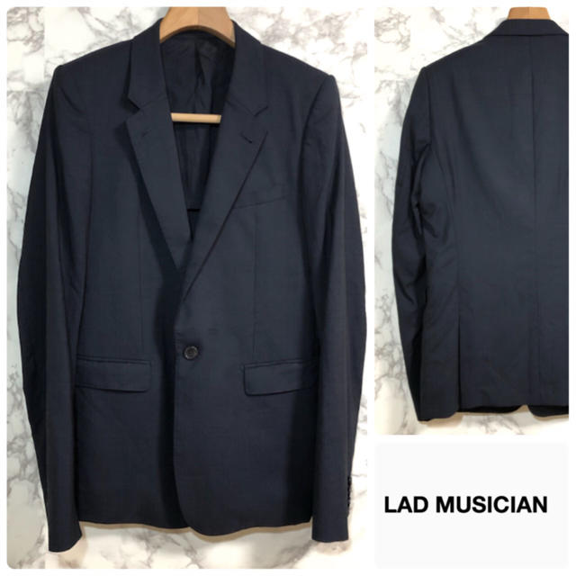 LAD MUSICIAN(ラッドミュージシャン)のラッドミュージシャン テーラードジャケット ストライプ ブラック 46 メンズのジャケット/アウター(テーラードジャケット)の商品写真