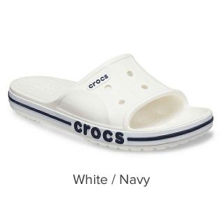 クロックス(crocs)のクロックス バヤバンド スライド White/Navy M9W11(27cm) (サンダル)