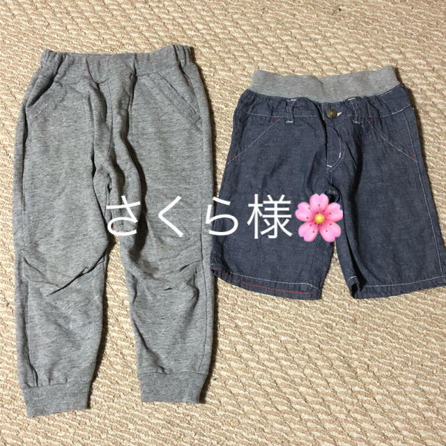 F.O.KIDS(エフオーキッズ)のF.O.Kids グレースウェット ユニクロ デニム地ハーフパンツ 100cm キッズ/ベビー/マタニティのキッズ服男の子用(90cm~)(パンツ/スパッツ)の商品写真