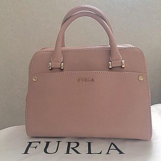 フルラ(Furla)の FURLA ハンドバッグ ピンク レア 保存袋付き(ショルダーバッグ)