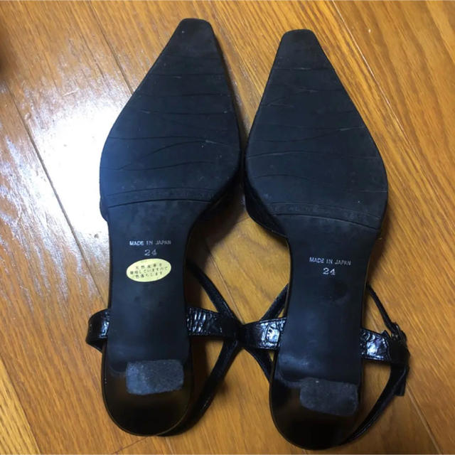 REGAL(リーガル)の値下げ済★REGAL リーガル サンダル パンプス ブラック 革 レディースの靴/シューズ(サンダル)の商品写真