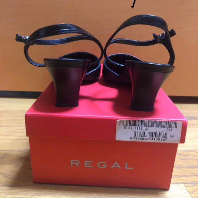 REGAL(リーガル)の値下げ済★REGAL リーガル サンダル パンプス ブラック 革 レディースの靴/シューズ(サンダル)の商品写真