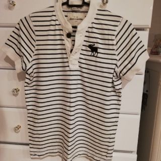 アバクロンビーアンドフィッチ(Abercrombie&Fitch)のアバクロンビー　ボーダー　ポロシャツ(Tシャツ/カットソー)