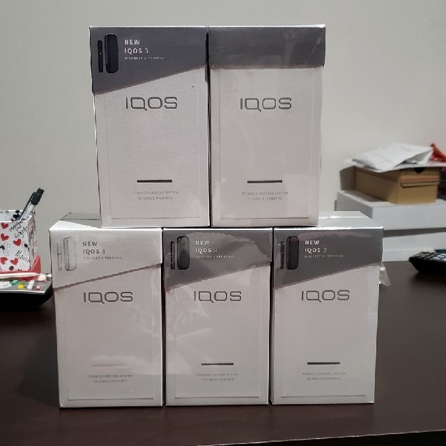 タバコグッズIQOS 新品未開封 送料込 本体5箱 製品登録なし