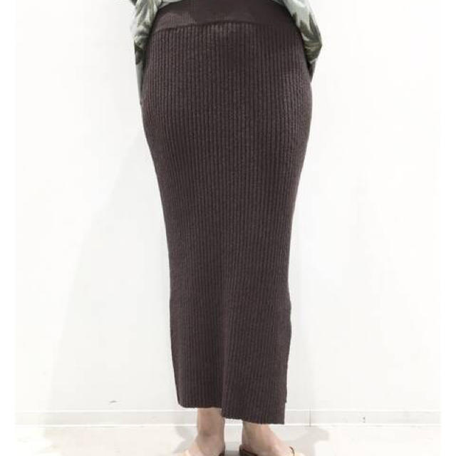L'Appartement DEUXIEME CLASSE(アパルトモンドゥーズィエムクラス)のアパルトモン Boucle スカート ブラウン ドゥーズィエムクラス レディースのスカート(ロングスカート)の商品写真