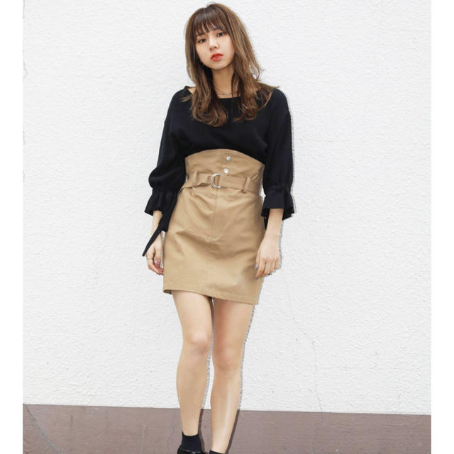 EMODA(エモダ)のハイウエストスカート レディースのスカート(ひざ丈スカート)の商品写真