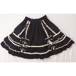 アンジェリックプリティー(Angelic Pretty)のAngelic Pretty 白黒バッスルSK(ひざ丈スカート)