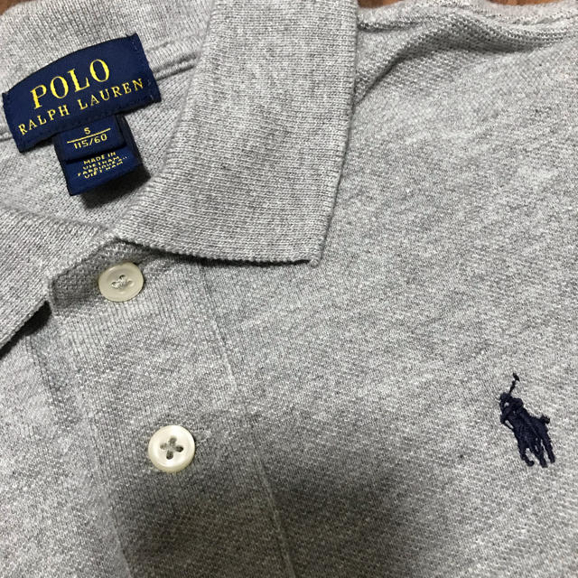 POLO RALPH LAUREN(ポロラルフローレン)のラルフローレン 美品 115cm 半袖ポロシャツ  グレー キッズ/ベビー/マタニティのキッズ服男の子用(90cm~)(Tシャツ/カットソー)の商品写真