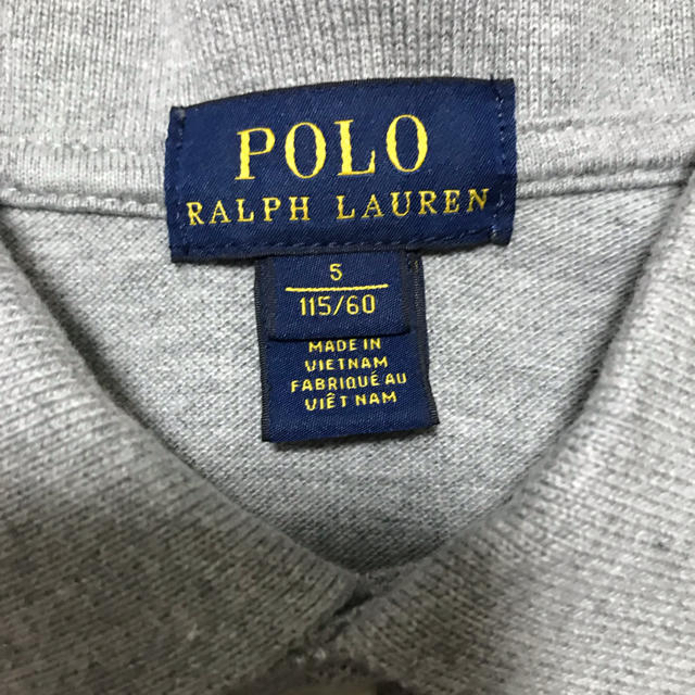 POLO RALPH LAUREN(ポロラルフローレン)のラルフローレン 美品 115cm 半袖ポロシャツ  グレー キッズ/ベビー/マタニティのキッズ服男の子用(90cm~)(Tシャツ/カットソー)の商品写真