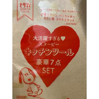 スヌーピー(SNOOPY)のゼクシィ 付録 スヌーピー(収納/キッチン雑貨)