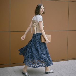 Ameri vintage♡ANTHESIS LACE SKIRT♡インディゴ | vrealitybolivia.com