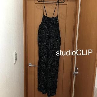 スタディオクリップ(STUDIO CLIP)の新品 フレンチリネンドットサロペット(サロペット/オーバーオール)