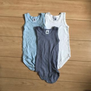 プチバトー(PETIT BATEAU)のプチバトー 肌着 3枚セット 12m/74cm(肌着/下着)