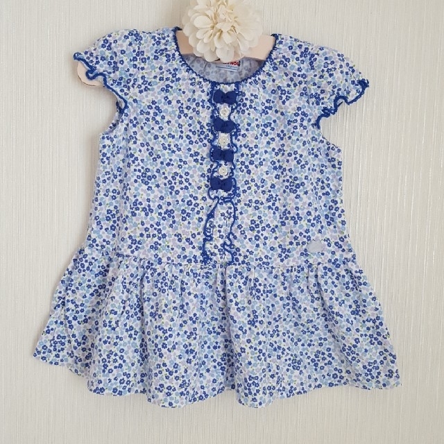 mikihouse(ミキハウス)のミキハウス　ワンピース　80センチ キッズ/ベビー/マタニティのベビー服(~85cm)(ワンピース)の商品写真