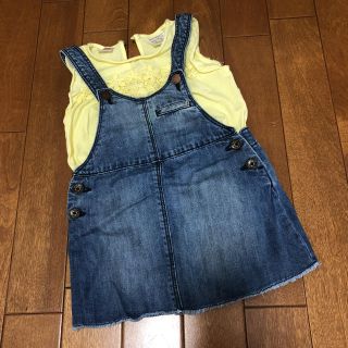 ザラキッズ(ZARA KIDS)のザラベイビー  セット売り デニム ジャンパースカート サロペット(ワンピース)