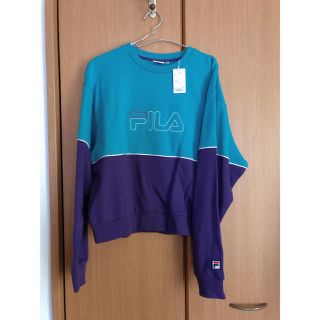 フィラ(FILA)のMika様専用　FILA(フィラ)パイピングプルオーバー  紫×水色(トレーナー/スウェット)