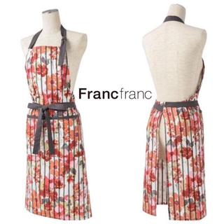 フランフラン(Francfranc)の❤新品 フランフラン マゼル エプロン 2【オレンジ】❤(収納/キッチン雑貨)
