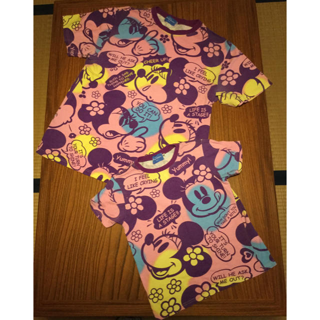 Disney(ディズニー)のディズニーTシャツ親子ペア キッズ/ベビー/マタニティのキッズ服女の子用(90cm~)(Tシャツ/カットソー)の商品写真