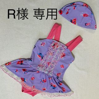 ブランシェス(Branshes)の値下げ！Branshes 中花柄✕チュールスイムワンピース サイズ110(水着)