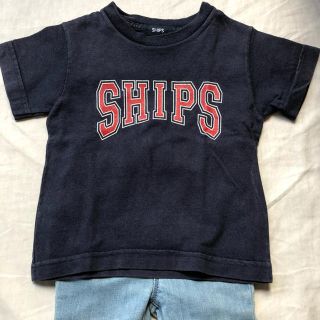 シップス(SHIPS)のSHIPS ネイビーロゴTシャツ80(Ｔシャツ)