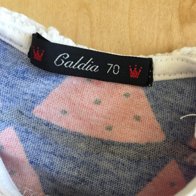 CALDia(カルディア)のwako様専用☆CALDIA スイカ柄ダルマオール 70 美品 キッズ/ベビー/マタニティのベビー服(~85cm)(ロンパース)の商品写真