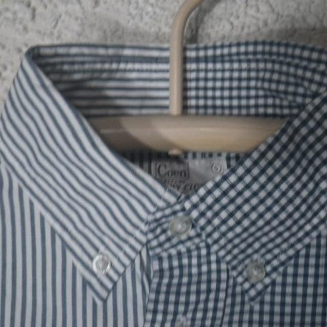 coen(コーエン)の3875　コーエン　半袖　チェック　ストライプ　クレイジーパターン　BDシャツ メンズのトップス(シャツ)の商品写真