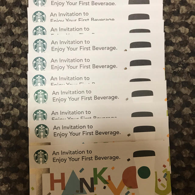 Starbucks Coffee(スターバックスコーヒー)のスタバドリンクチケット ✕10枚 チケットの優待券/割引券(フード/ドリンク券)の商品写真