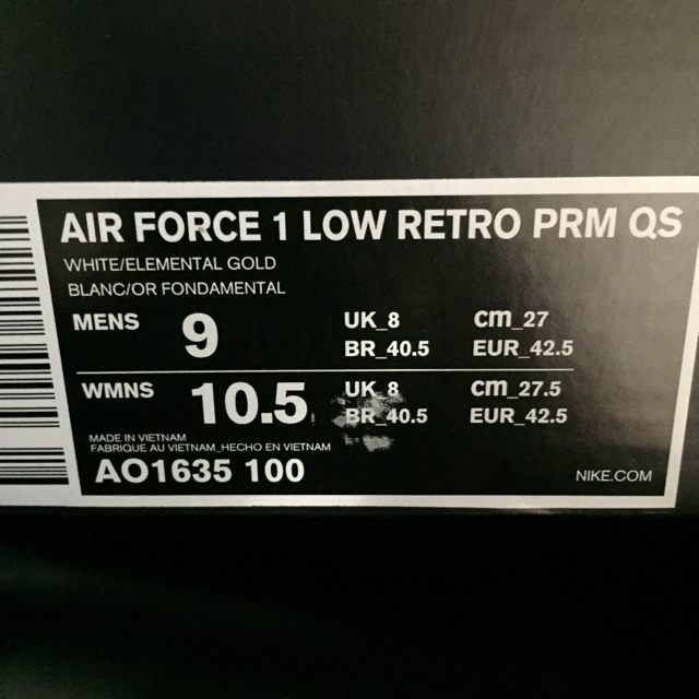 送料込 27.0cm AIR FORCE 1 LOW RETRO PRM QS