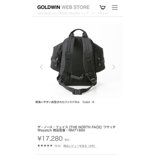 THE NORTH FACE(ザノースフェイス)のthe north face wasatch  メンズのバッグ(バッグパック/リュック)の商品写真