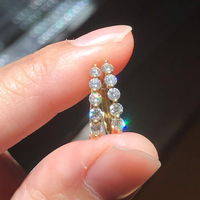 K18 ダイヤモンドピアス フープピアス ダイヤ0.5ct ジュエリーツツミ ...