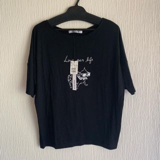 スコットクラブ(SCOT CLUB)の新品タグ付き✳定価5292円 ラディエイト イラスト Tシャツ 黒 コットン(Tシャツ(半袖/袖なし))