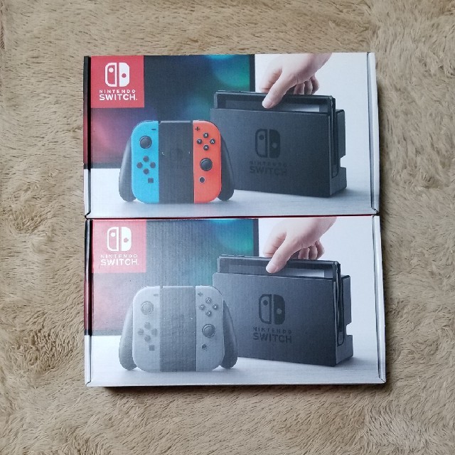 1年保証』 任天堂 Switch グレー ネオンブルー ネオンレッド 4点セット