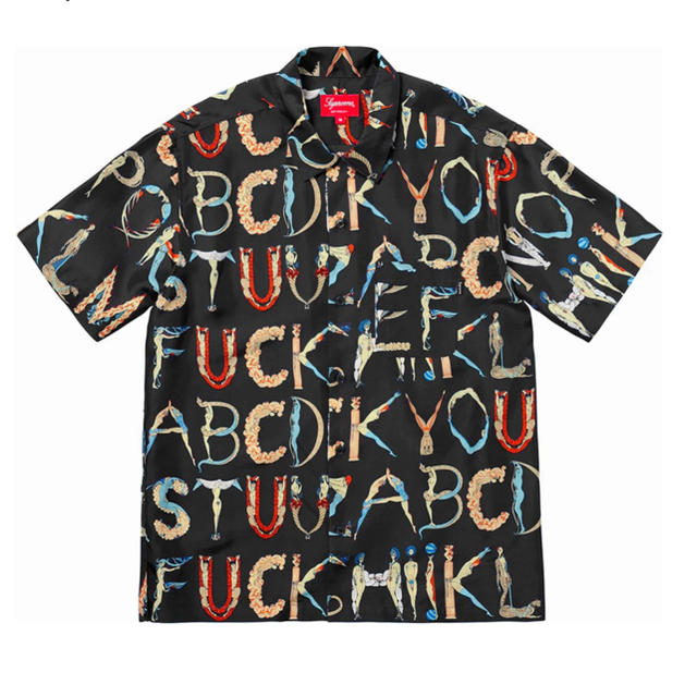 supreme alphabet silk shirt Lサイズ