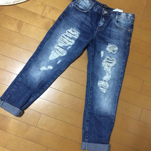 ZARA(ザラ)のZARA♡クラッシュデニム レディースのパンツ(デニム/ジーンズ)の商品写真